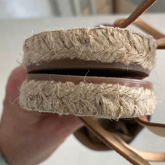 Talbots Blue & Tan Flamingo Embroidered Espadrilles - Picture 6 of 8